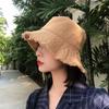 Retro Foldable Bucket Hat Soft Casual Sun Protection Cap Solid Color Washed Fisherman Hat for Women Men Spring Summer