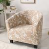 Printed Club Chair Slipcover Stretch Armchair Covers Tub Chair Sofa Protector Washable Couch Covers  for Living Room