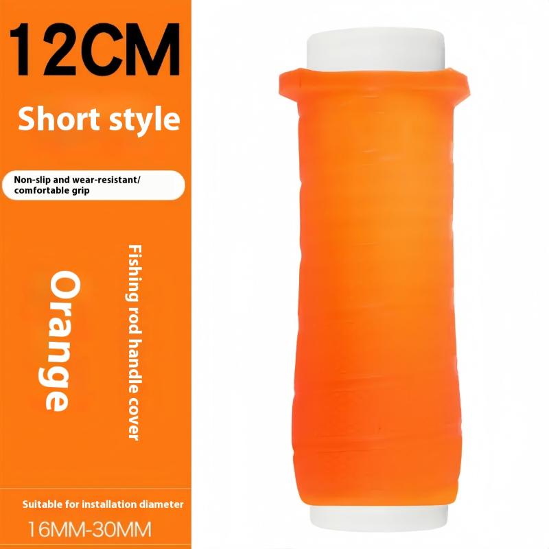 .Fishing Rod Cover Anti-Slip Soft Grip Universal Fishing Rod Sleeve Shock Absorption Elastic Rod Handle Protector Fishing Gear