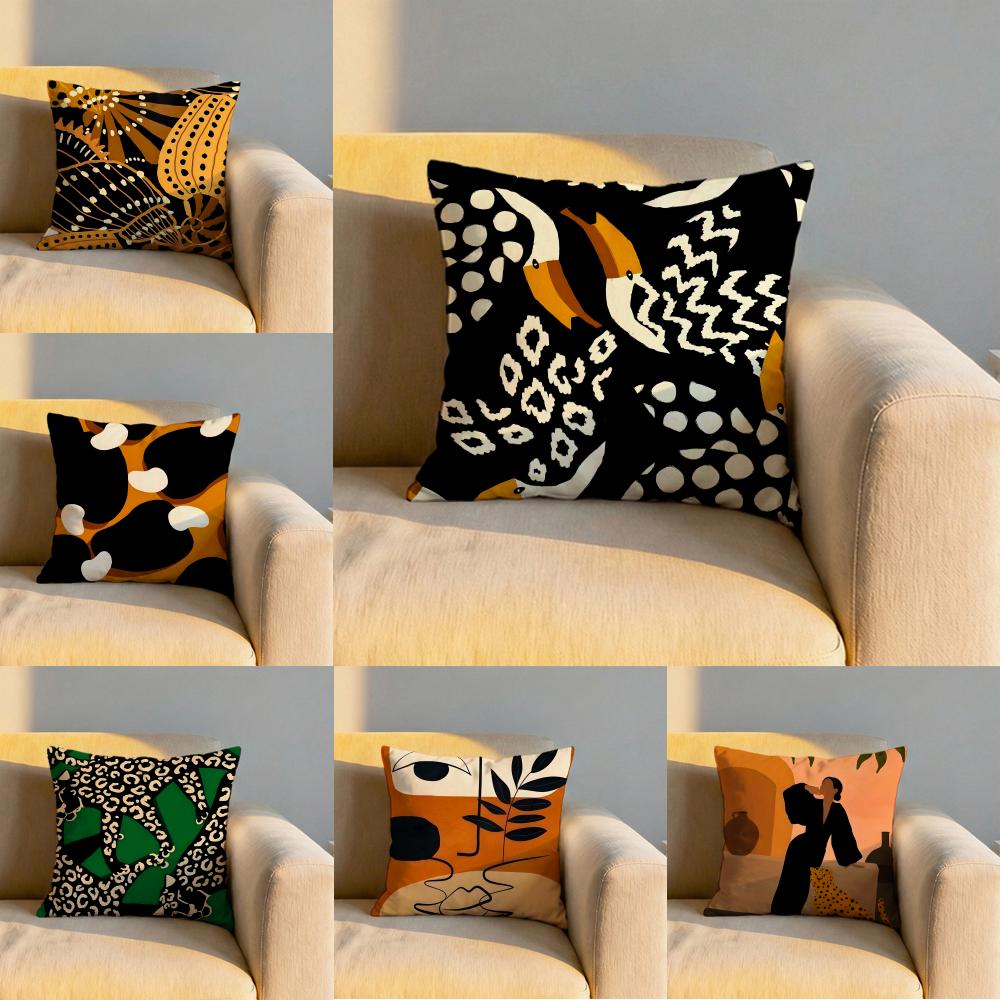 Art abstract illustration Cushion Cover Soft Reversible Durable Pillow Cover MultiScene Use for Home Car Daily Comfort