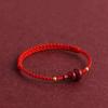 Hand Braided Red Lucky Bracelets For Couples Imitation Jade Calabash Cinnabar Beads Bracelet Good Fortune Bangles  Year Gift