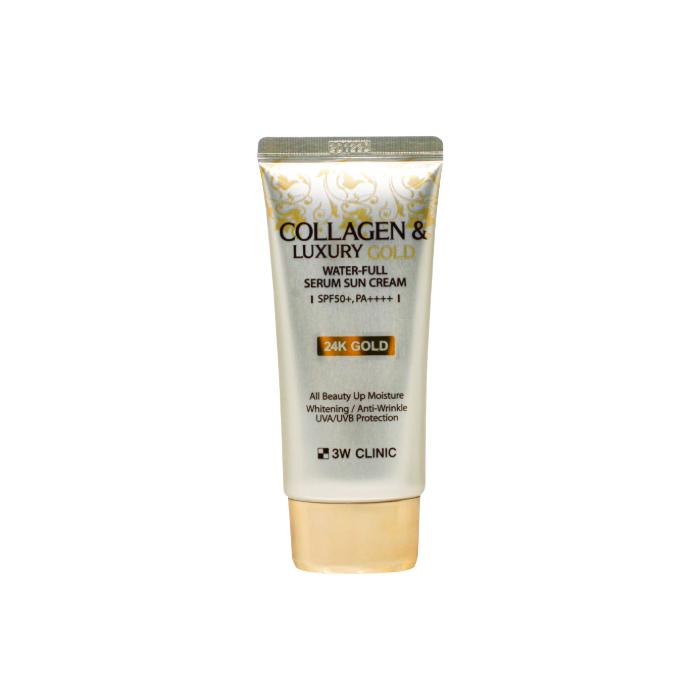 

3W CLINIC Коллаген и Роскошное Золото Сыворотка-Крем для Лица с Увлажнением SPF50 50г (3 варианта) #Sun Cream 50g x 1pcs