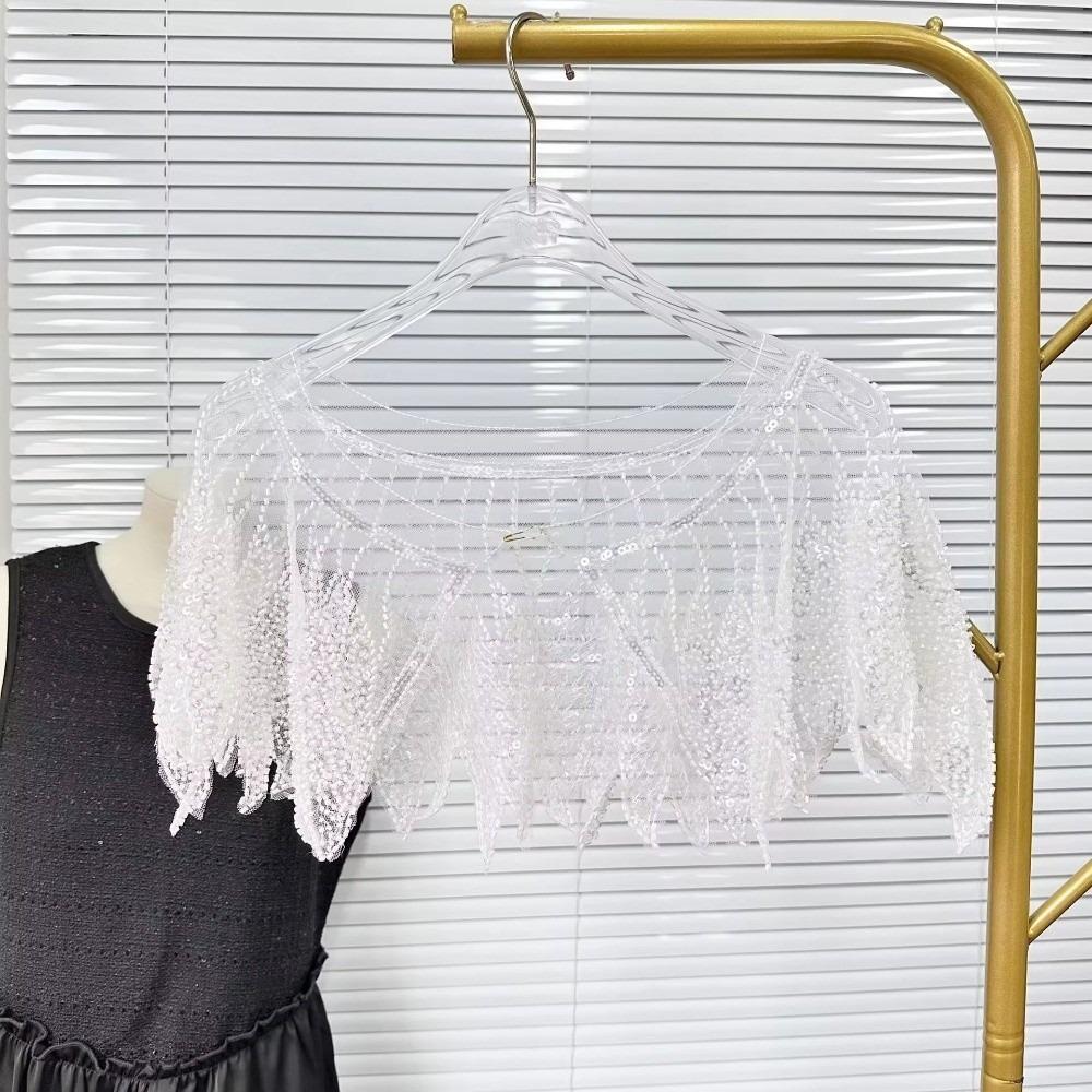 High-end Front and Back Shawl Sequins Fake Collar Luxury Clothing Appliques  Clothing Accessories