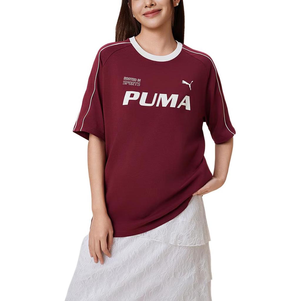 Puma Cool Technology Retro Color Block Loose Short Sleeve T-Shirt Unisex Tops 695496-28