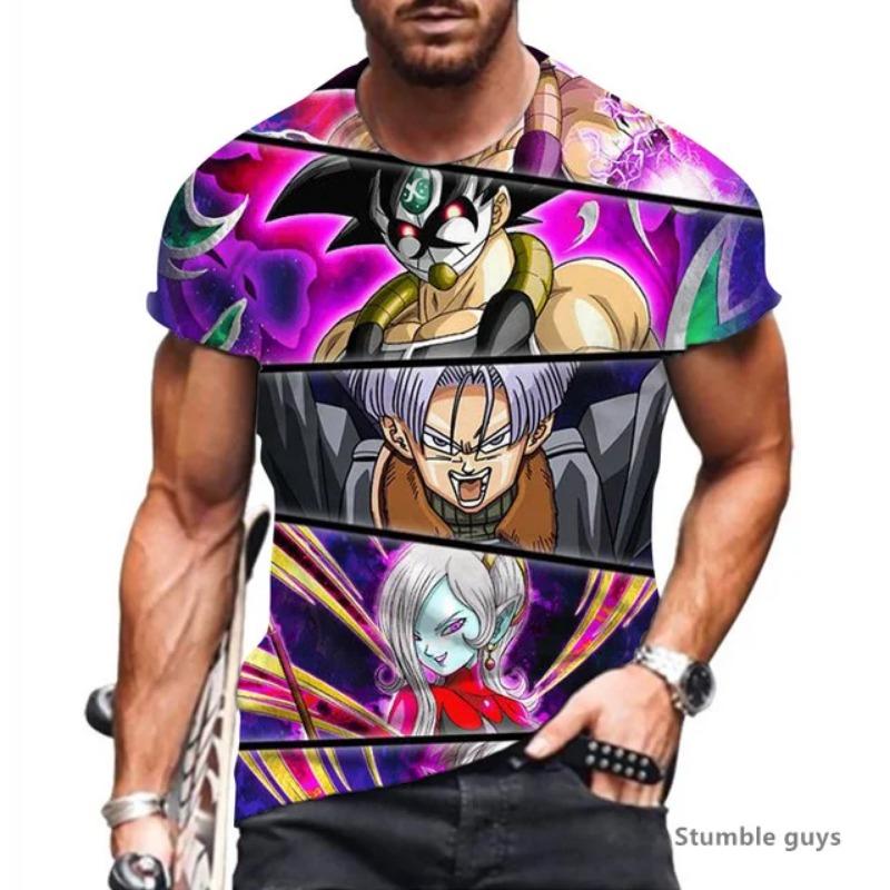 2026 Summer Dragon Ball Retro Fitness T-shirt Men's Oversized 3D