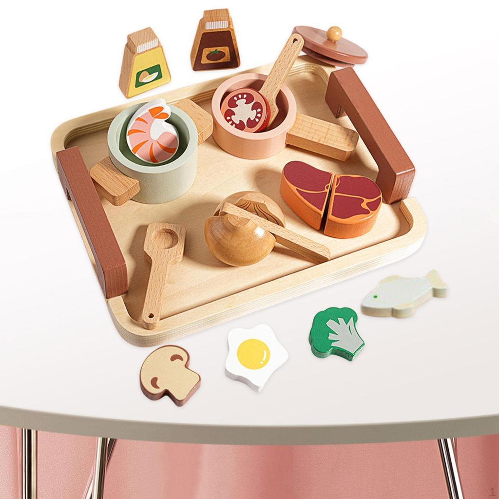 Pretend Play Playset Baby Toys Set Life Skills Simulation Role Afternoon Tea Montessori for