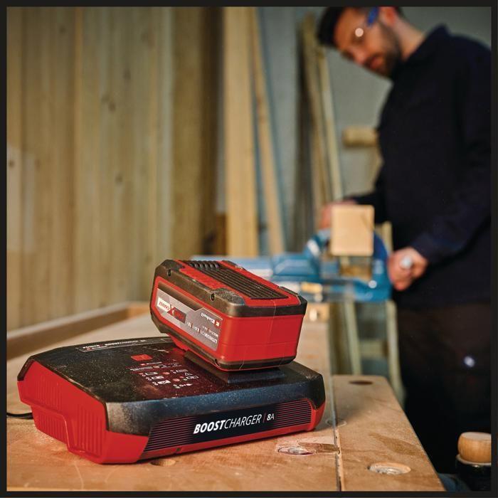 Einhell chargeur power x-boostcharger 8a pxc (li-ion, mode boost pour une charge plus rapide)