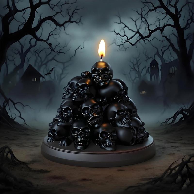 Skull/Pumpkin Shape Silicone Baking Mold Candle Moulds for Chocolate Crafts Halloween Party Supplies Dishwasher Safe
