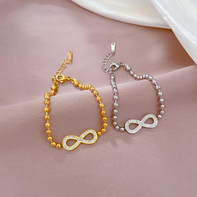 Dongmen Personality Temperament Mori Round Bead 8-Character Bracelet Women'S Retro Girlfriend Gifts