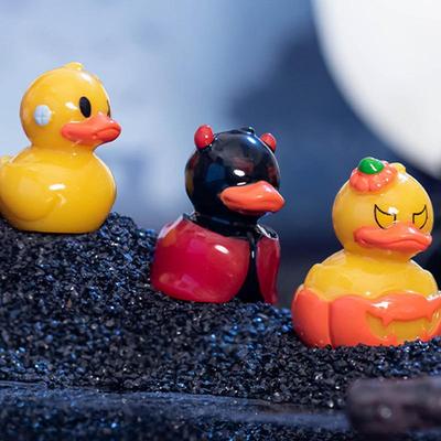 Halloween Geist Dämon Kleine Ente Dekoration Zubehör, Mikrolandschaft Mini Ornamente, Lebendige Details, Perfekt für Zuhause