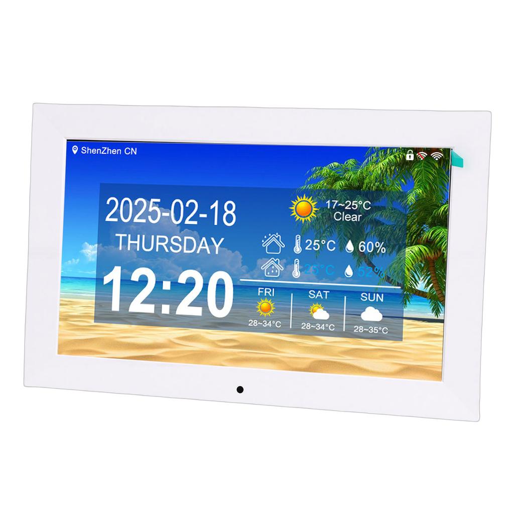 10 Inch Smart Digital WiFi Clock Real Time Weather Temperature Humidity Display Digital Clock with Reminders Photo