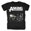 Vintage T-shirt Punk Rock T Shirt Asking Alexandria T-shirt Mens Cotton Tees Tops Graphic Skeleton Streetwear Hip Hop Tshirts...