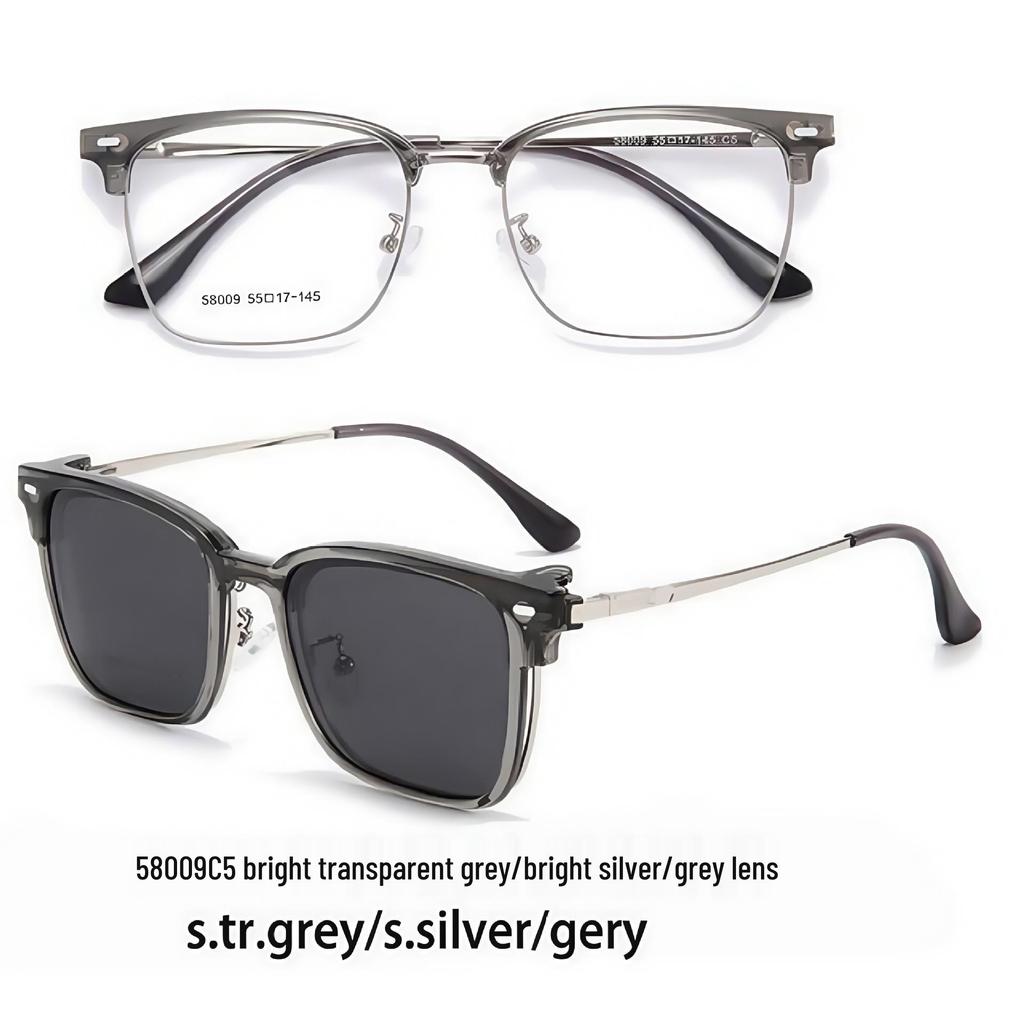 Men's Polarized Semi-Rimless Flip-Up Sunglasses - Magnetic, Minimalist, Outdoor Sports Light Luxury