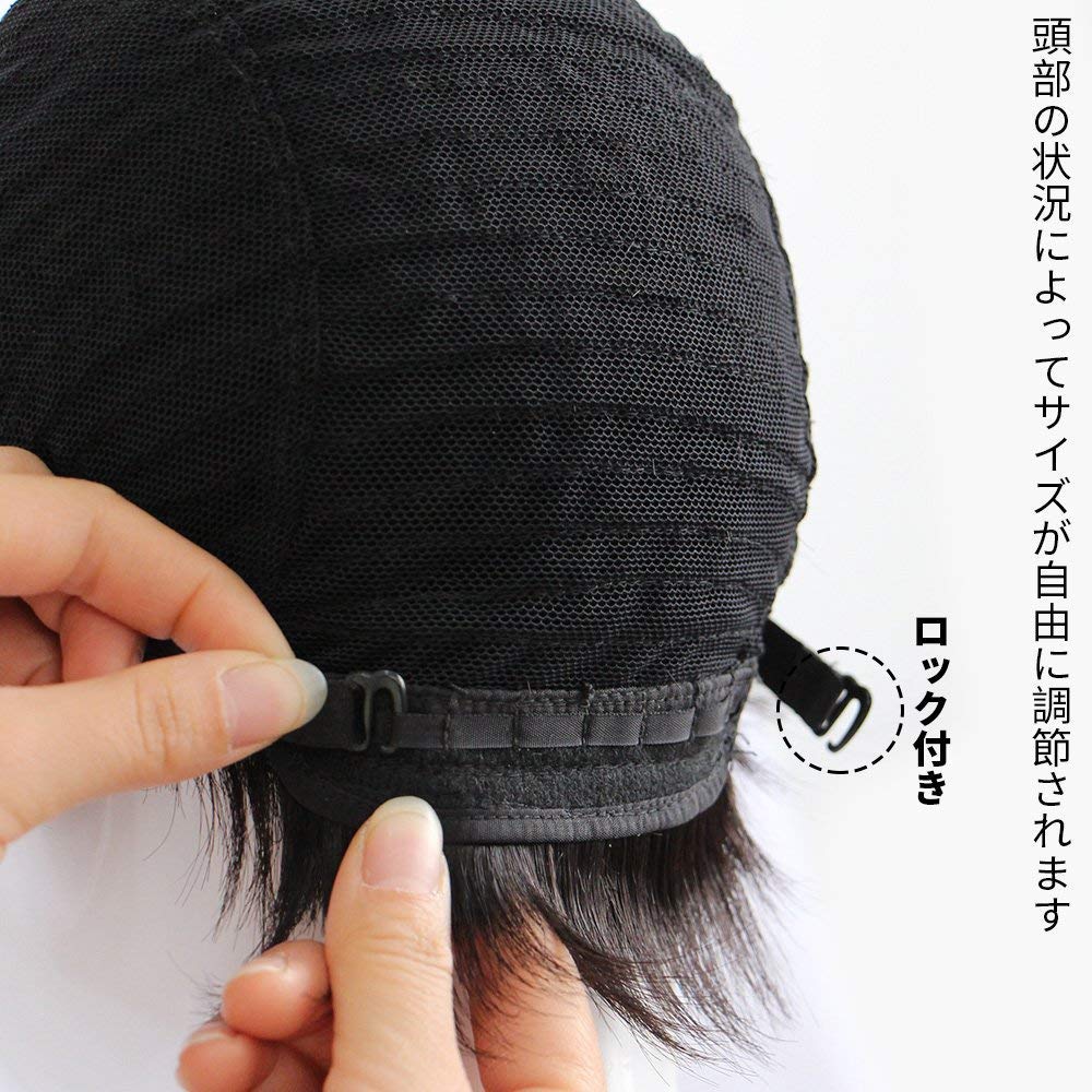 AISIHAIR Men's Short Medical Wig, Fully Hand-Tied, One Size Fits All, Black, Breathable, Natural-Looking Wig