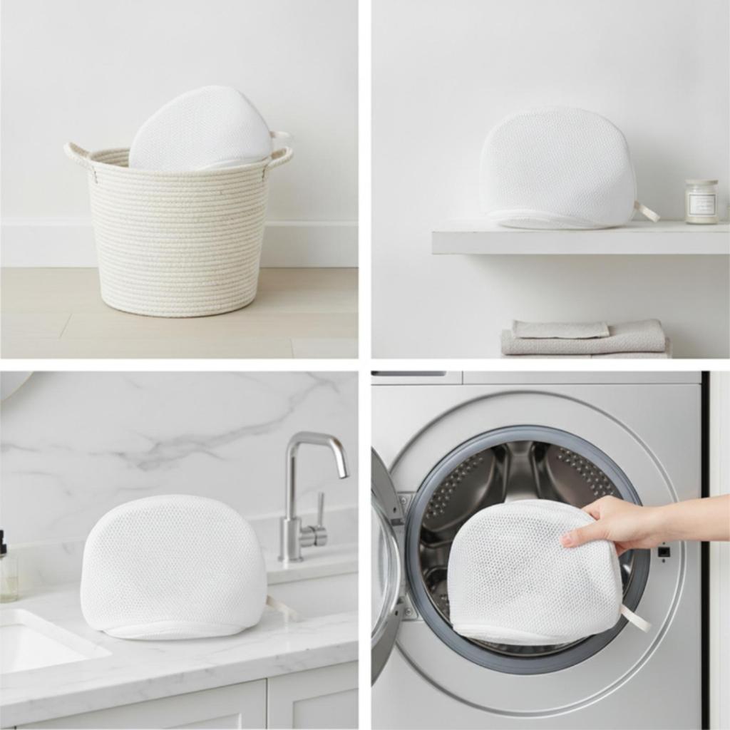 Bra Wash Bag Compact Underwear Washing with Foam Support Shape-Retaining
