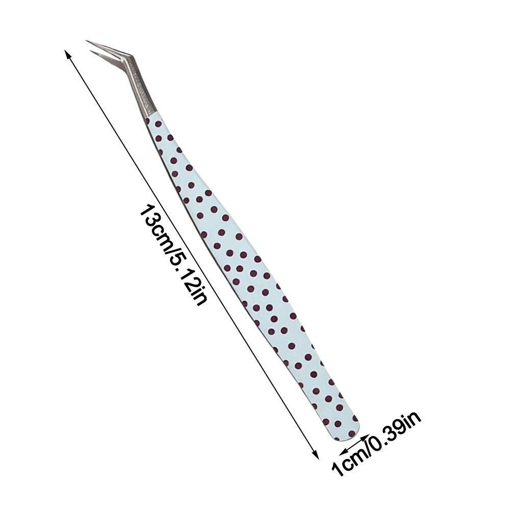 Stainless Steel Curved Stickers Tweezers Anti-static Lashes Extension Tweezer Extensions Grafting