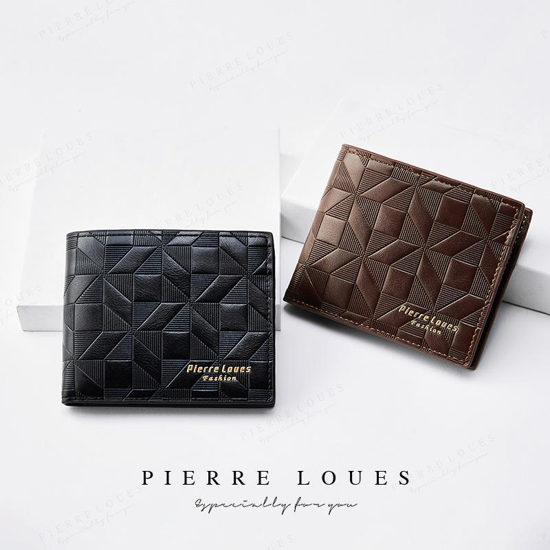 Men's Trifold Short Soft Wallet with Multi-Card Slots - Fashionable & Casual