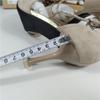 Fashion Closed Shoes Branded Pumps Slim Heels 2025 Sandals Ladies Pointed Wedge Fashion Slimming Beige Fine Latest African Summer Crysta