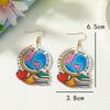 Accessories Teacher's Day gifts reading book earrings globe inspiration love reading earrings earrings and earrings high-end sense