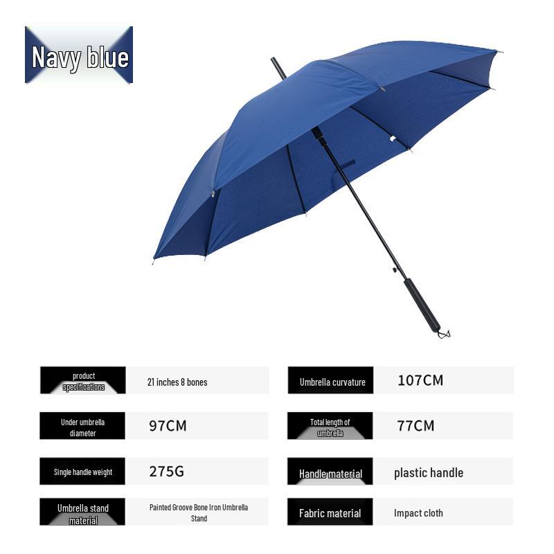 Automatic Golf Umbrella with Long Handle for Business, Custom Logo Printing Available.
