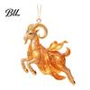 Lightweight Acrylic Hanging Pendants Galloping Goat Ornament, 2D Flat Pendant, New Year Holiday Celebration Trinkets Decoration for Christmas