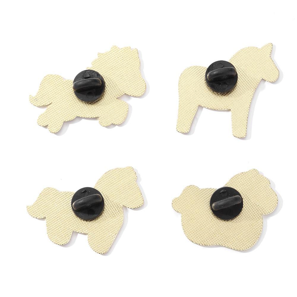 Zinc Zinc Alloy Animal Brooch Cartoon Lapel Pin Creative Zodiac Horse Brooch  Clothing Accessory