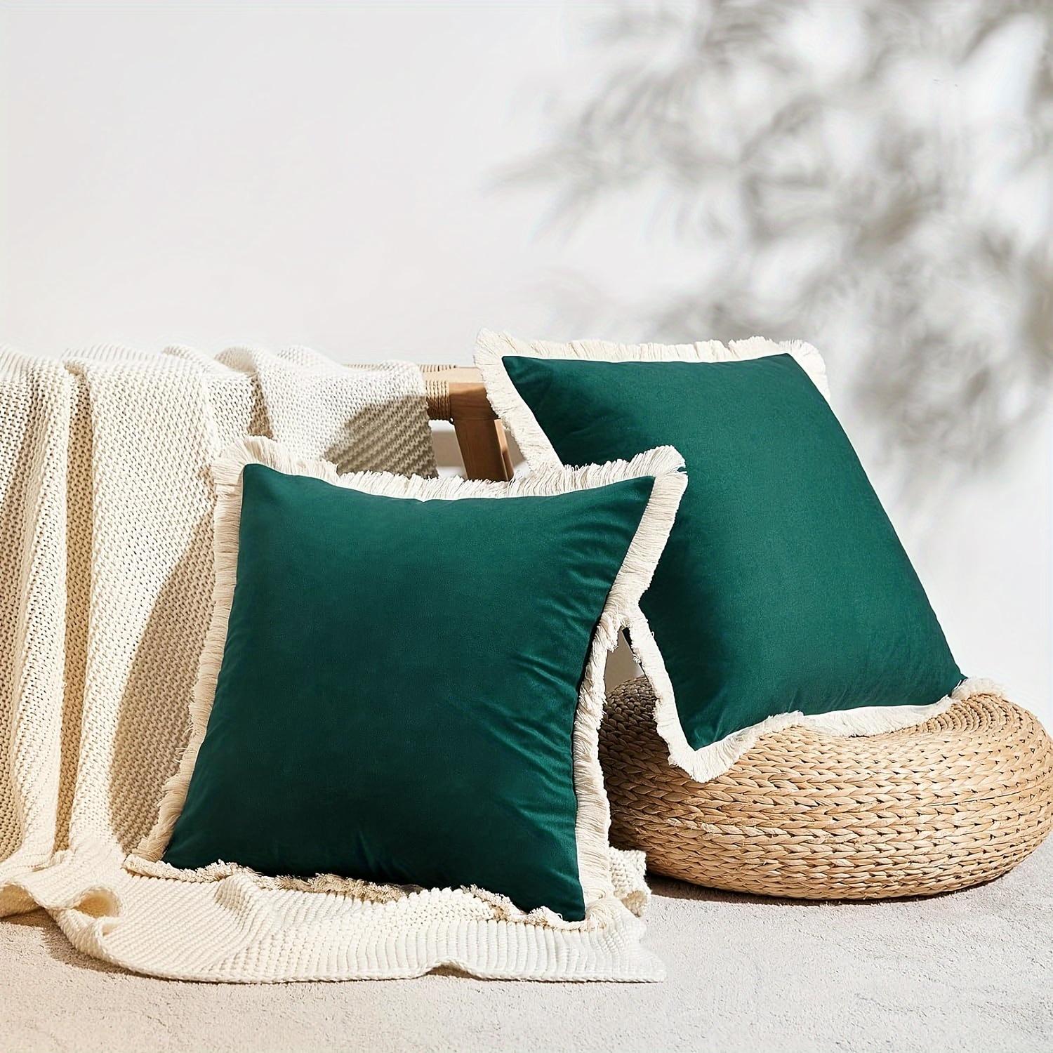 

Luxurious Classic Velvet Tassel Pillowcase for Sofa/Bedroom Decoration, Square Cushion Cover, Polyester Pillowcase, Universal Holiday Decoration 45 * 45 cm/18 * 18 inches