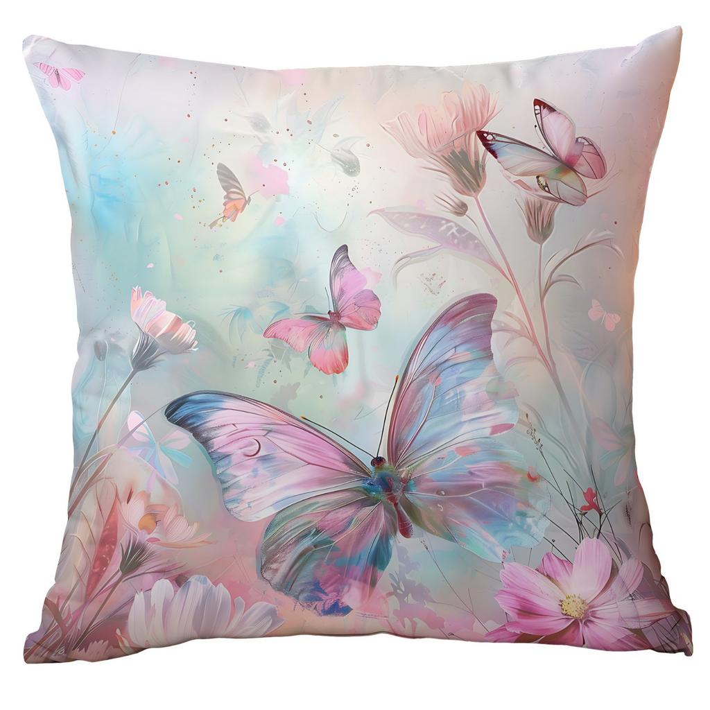 New Creative Butterfly Pillowcase Spring and Summer Dreamy Pillowcase Home Bedside Sofa Backrest Cover