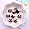 30pcs Resin Mini Colorful Painted Bat Pumpkin Skull Ghost Cat Figurines Flat Back Scrapbook DIY Halloween Decor  Nail Art M439 F