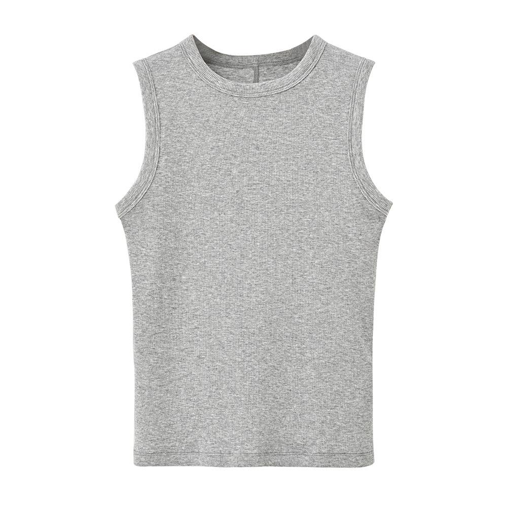 ABOUTSEA Women s Ribbed Tank Top, Round Neck, Slim Fit, Versatile for All Seasons, Inner Wear Camisole Large