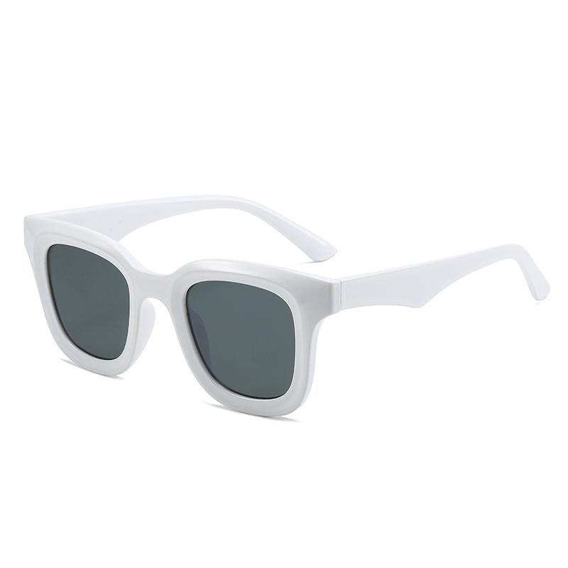 Retro Square Sunglasses Trendy Men'S Large Frame Driving Sunglasses Women'S Simple Wind Shading Glasses