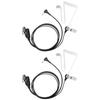 2.5Mm single-needle concealed catheter headset with PTT microphone for MOTOROLA 1PIN T460 MR350R FV500 walkie-talkie 2 pairs
