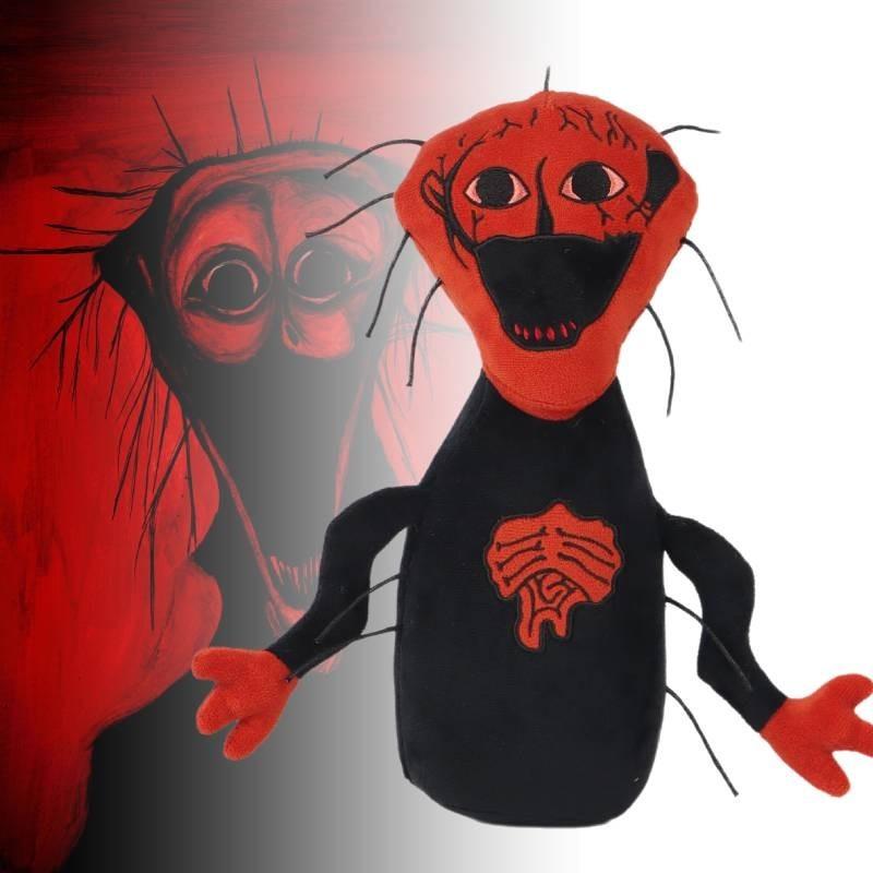Gruseliges Horror-Spiel Plüschtier Der Gekochte Dunkler Stil Stoffpuppe Rot Schwarz