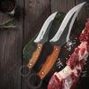 Edelstahl Hackmesser Ausbeinmesser Geschmiedetes Küchenchefmesser Fleisch Fisch Obstmesser Professionelles Metzgeresser mit Abdeckung