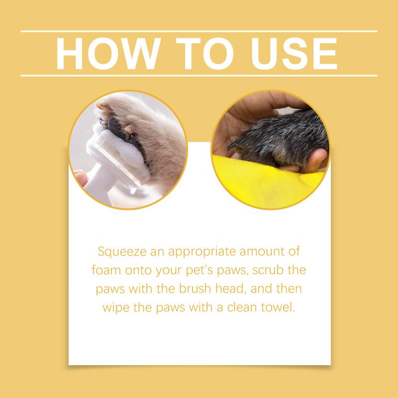§Yegbong Pet Paw Foam Cleanser Cleaning Moisturizing Nourishing For Dogs Cats Pet Foot Paw Grooming Care