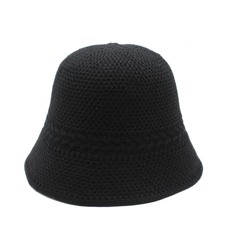 Ins Two-Stage Spring And Summer Knitted Fisherman'S Hat Children'S Bucket Hat Basin Hat Shows A Small Face