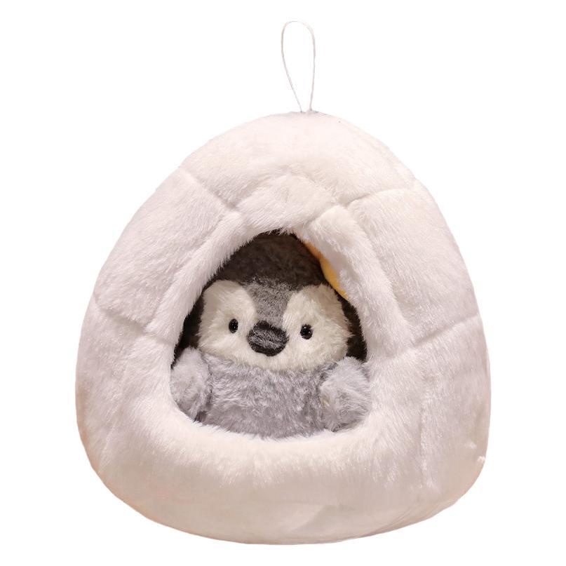 Cartoon Small Nest Doll Cute Penguin Plush Toy Narwhale Sofa Ornament Doll Girl Gift Doll