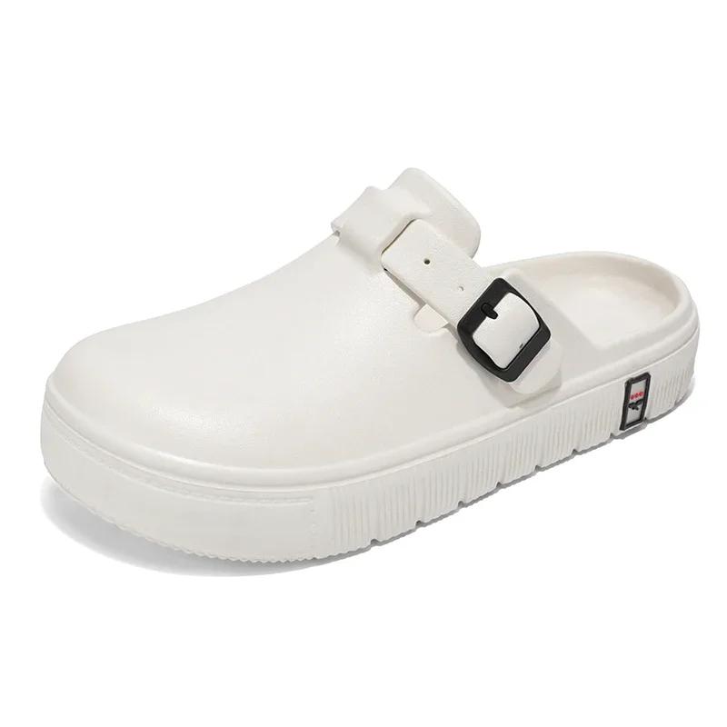 

Модная легкая мягкая медицинская обувь для скрабов Медицинские сабо Нескользящие сабо для медсестер Рабочая обувь для врачей и медсестер EVA Нескользящие садовые сабо 38-39 белый