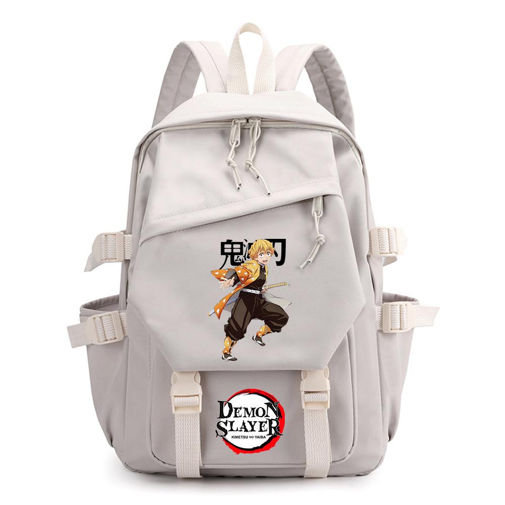 Sac à dos imprimé Demon Slayer pour adolescent étudiant Rentrée scolaire Sac à livres Femme Grande capacité Imperméable Sac de voyage