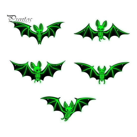 

10 шт. подвесных летучих мышей на Хэллоуин, реалистичные светящиеся скелетные летучие мыши, украшение, пластиковые летающие летучие мыши для украшения крыльца, газона, дерева на открытом воздухе 10 pcs