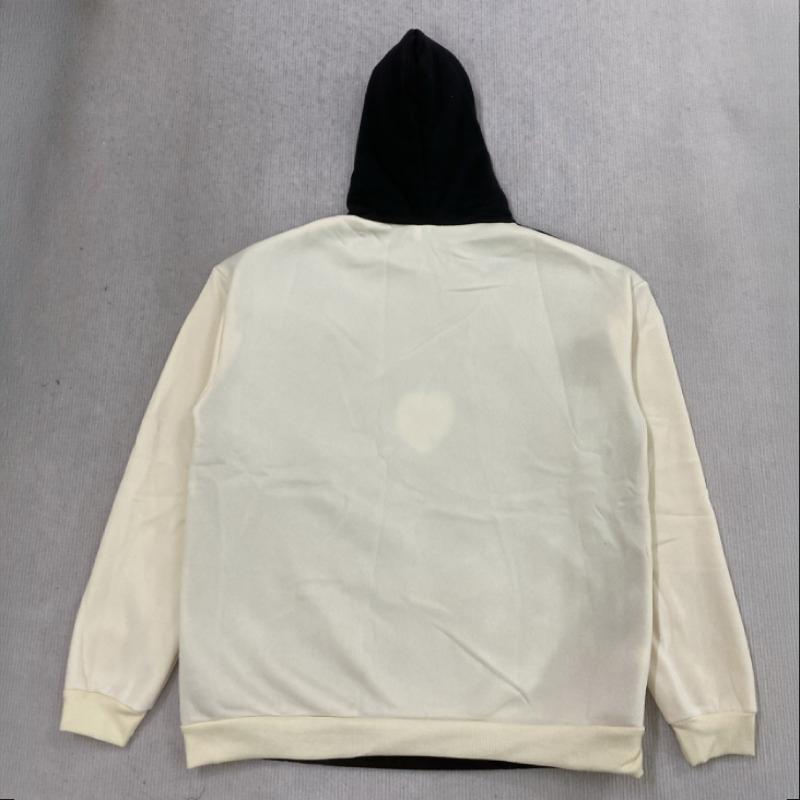 A autumn and winter contrasting loose casual personalized pattern patchwork embroidered fashionable hoodie