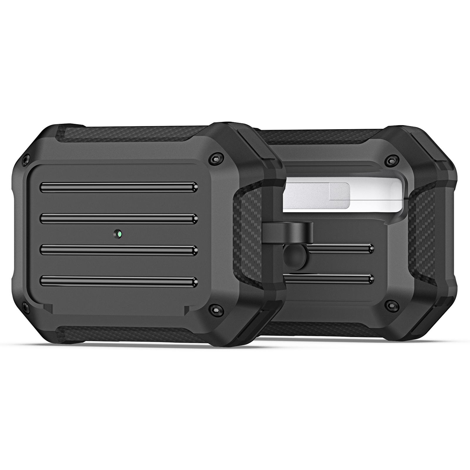 

DUX DUCIS PECE Series for Apple AirPods Pro Earphone Case Rugged Protective Shell with Keychain Navy Blue