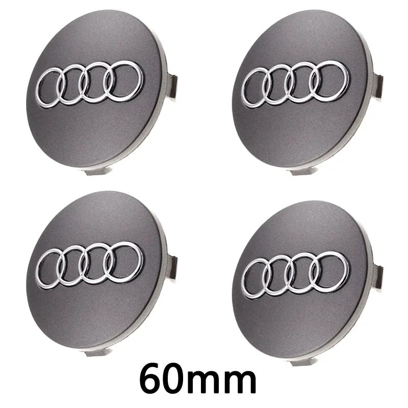 4PCS 60/61/68/69/135MM Car Wheel Center Cap Emblem Hub Covers Badge For 2pvhn A1 A3 A4 A5 A6 A7 A8 S4 S6 Q3 Q2 Q5 Q7 Accessories pvhn2