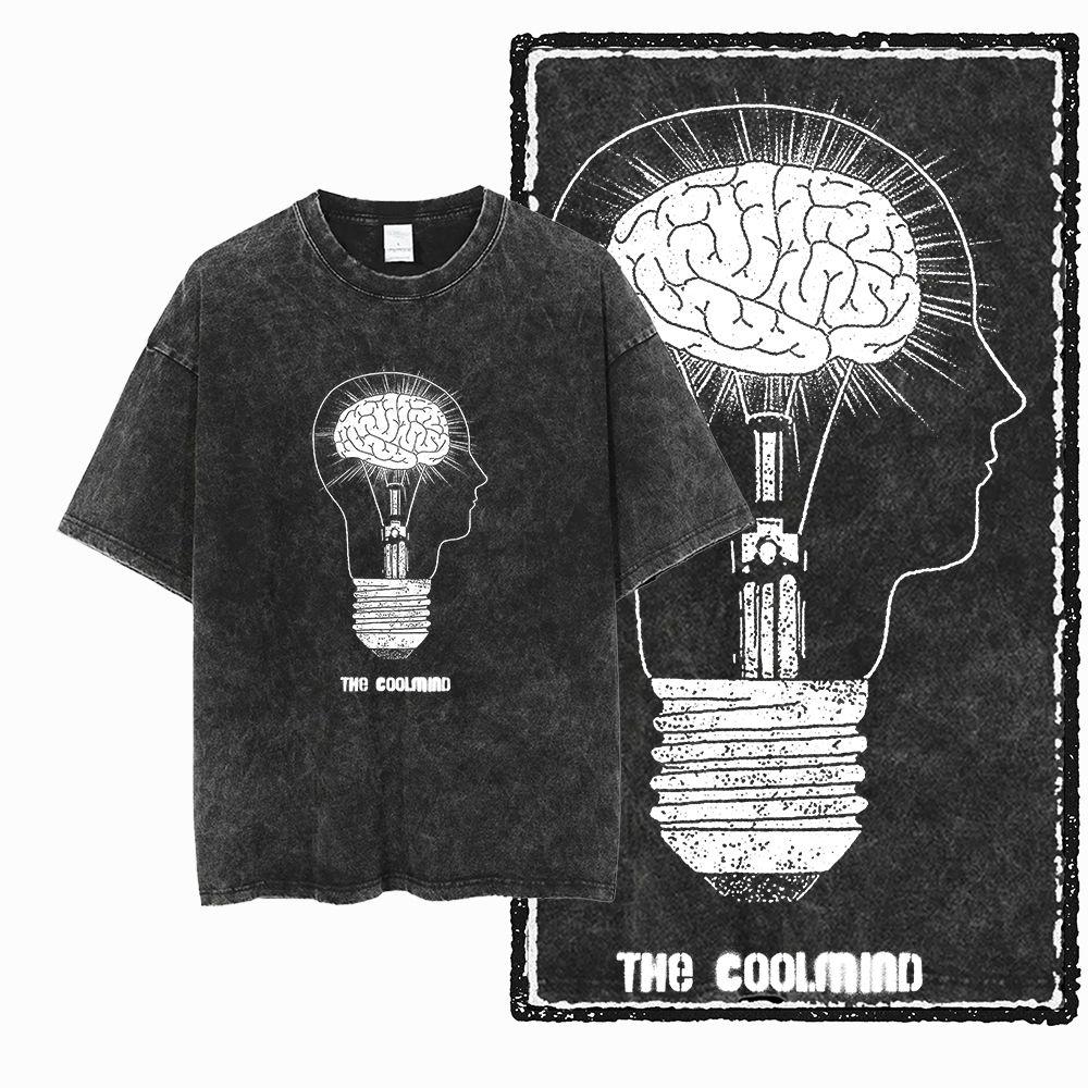 

G Exclusive Vintage Cotton COOLMIND Mens Tshirt Acid Washed Streetwear Big Size Cool Oneck mens Tee Tshirt S