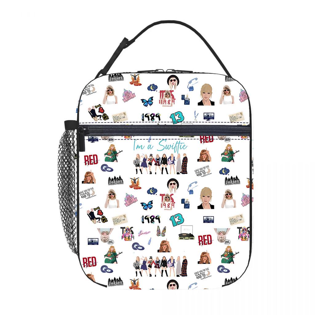 Taylor Swift Handheld Lunch Bag For Elementary And Secondary Students Full Print Meal Bag