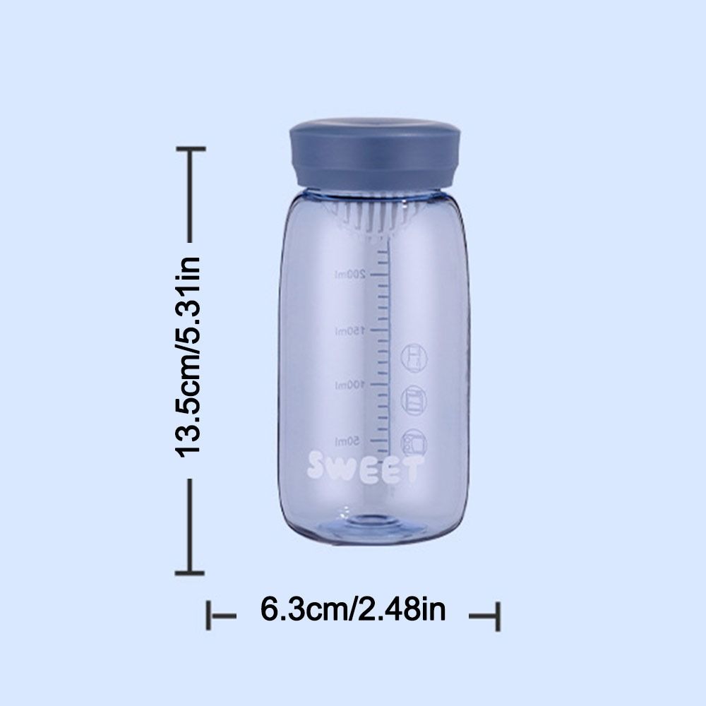 Gifts 300ml Summer Pocket Water Cap Transparent with Measuring Plastic Water Bottle with Tea Strainer Student Tea Cup