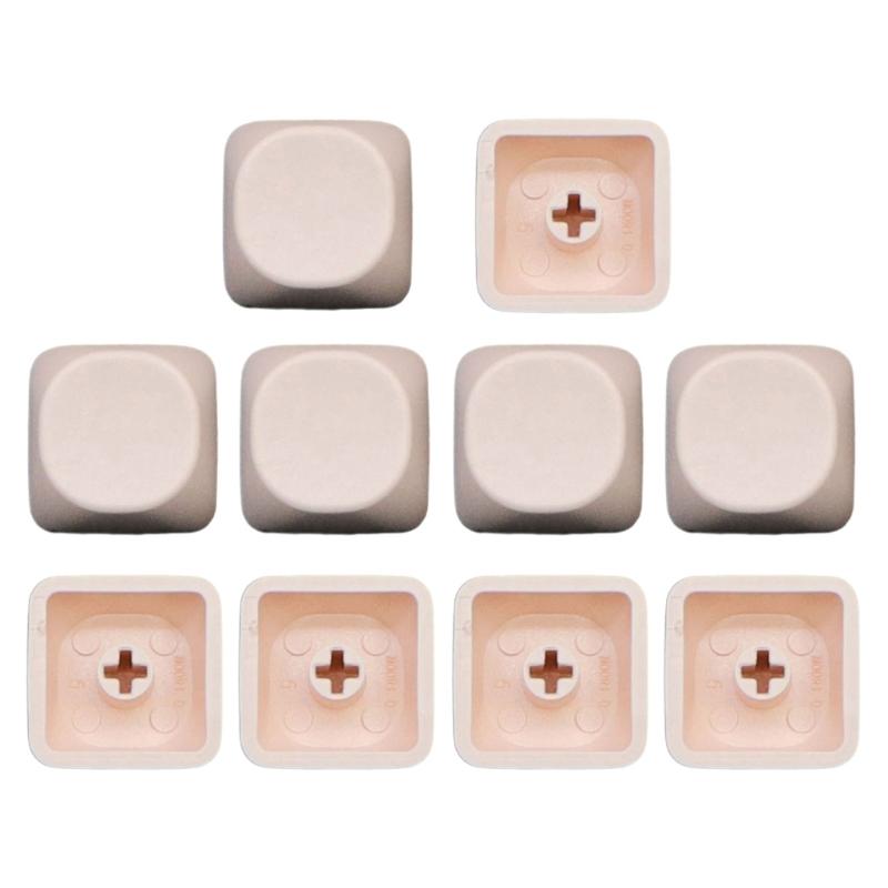 

10Pcs PBT Blank DIY Keycap Mechanical Keyboards 1U MOA Profile No Print Keycap Set for MX Switches бежевый/белый