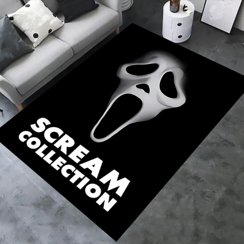 Scream Ghostface Siaubo Biuro Kilimas Minkštas Poliesterio Įėjimo Kilimas Plaunamas Neslystantis Mašina Plaunamas