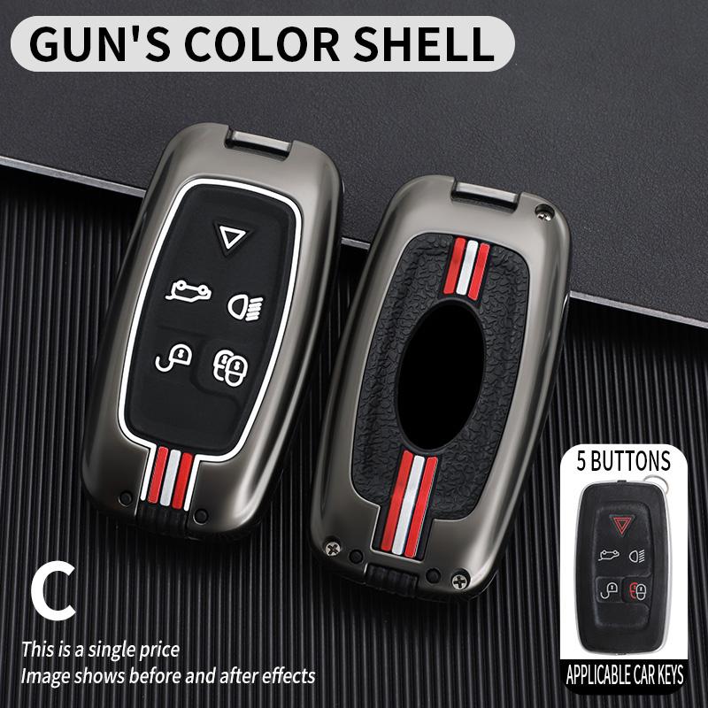 

Styling Mouldings 5 Bottons Metal Car Key Cover Fob Case Shell for Land Rover 4 Range Rover Sport Lr4 Vogue 2010 2011 2012 Keych