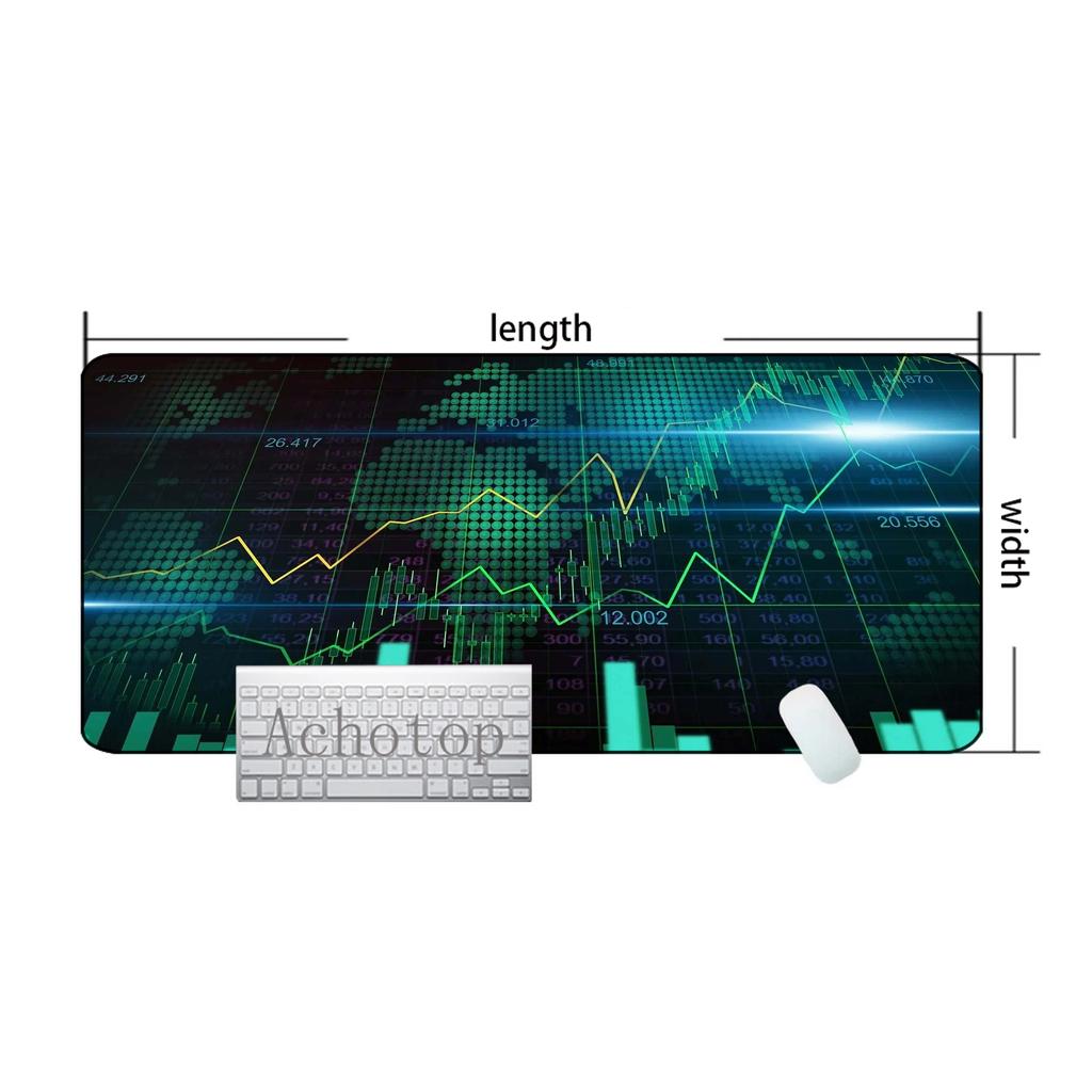 Stock Market Chart Pattern Pc Gamer Mouse Pad Gaming Mousepad 100x50cm XXXL Large Rubber Desk Mat Keyboard Pads Speed Mouse Mat